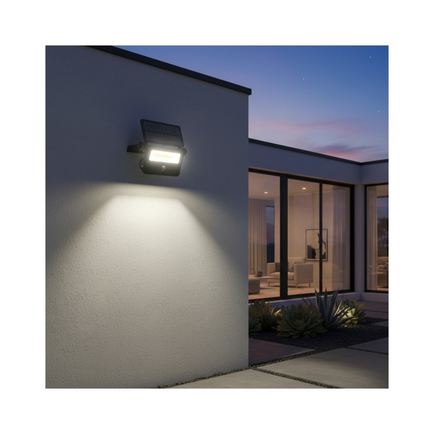 LED solarni reflektor s senzorom NCS G2 LED/20W/3,7V 3000/4000/6500K IP54 2600 mAh
