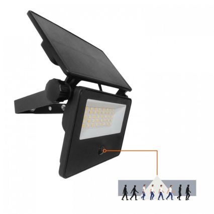 LED solarni reflektor s senzorom NCS G2 LED/20W/3,7V 3000/4000/6500K IP54 2600 mAh