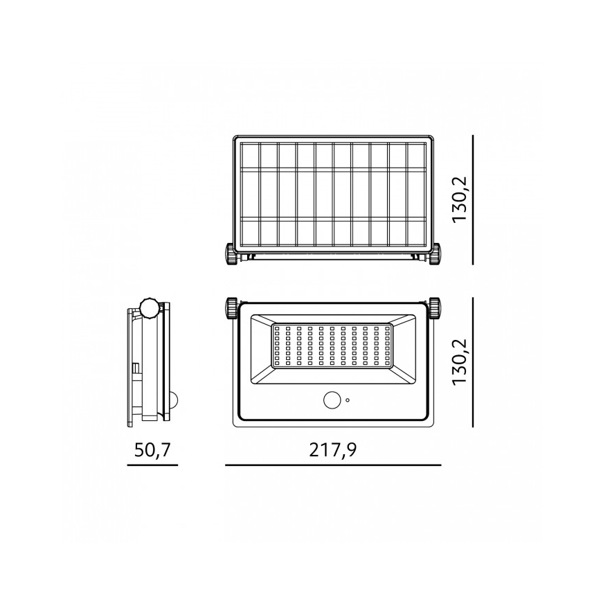 LED solarni reflektor sa senzorom NCS G2 LED/30W/3,7V 3000/4000/6500K IP54 5200 mAh
