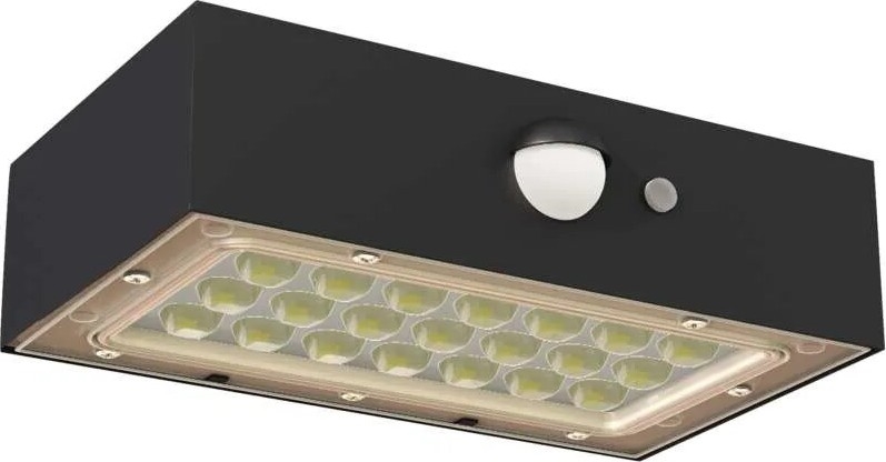 LED Solarni reflektor sa senzorom pokreta LED/3,7V 1200mAh 4000K IP65 crna