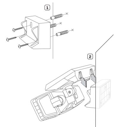 LED solarni reflektor sa senzorom TRIO LED/0,6W/3,7V 1200 mAh IP44