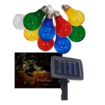 LED Solarni vanjski lanac 10xLED/1,2V 2,2 m IP44 multicolor