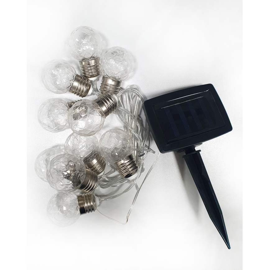 LED Solarni vanjski lanac 10xLED/1,2V 300 mAh 2,2 m IP44