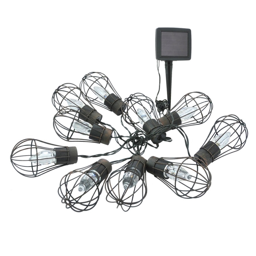 LED Solarni vanjski lanac 10xLED/1,2V 300 mAh 3,8 m IP44