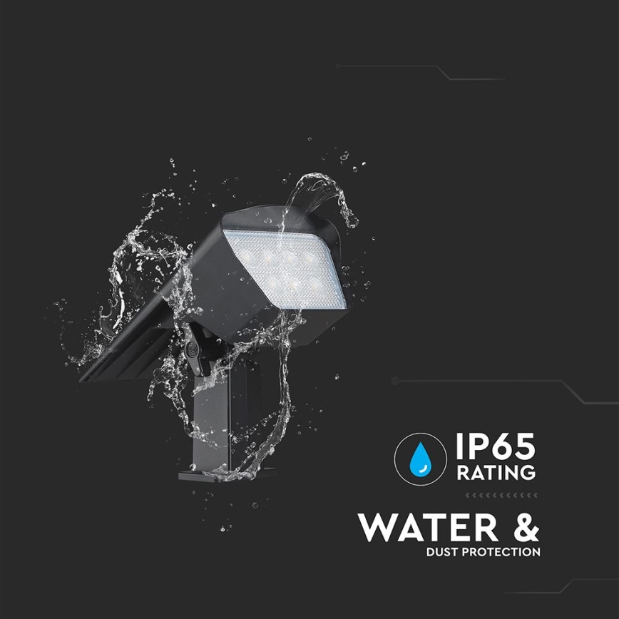 LED solarno svjetlo 2 u 1 LED/1,3W/3,7V 3000/4000/6400K IP65 1200 mAh