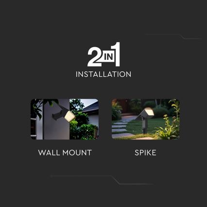 LED solarno svjetlo 2 u 1 LED/1,3W/3,7V 3000/4000/6400K IP65 1200 mAh