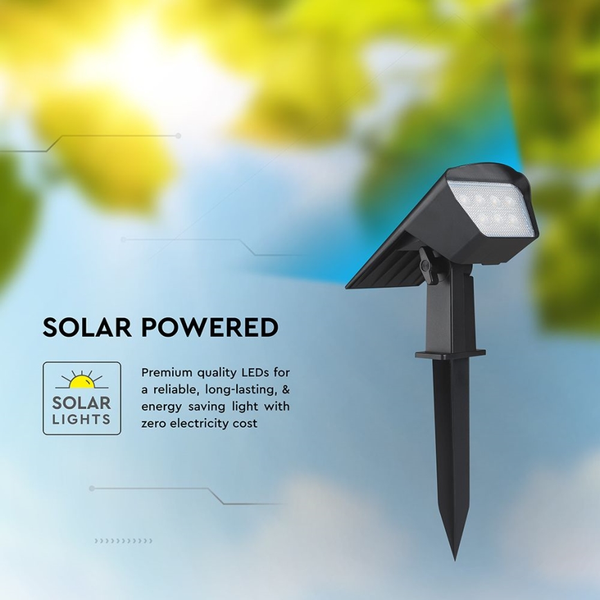 LED solarno svjetlo 2 u 1 LED/1,3W/3,7V 3000/4000/6400K IP65 1200 mAh
