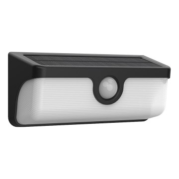 LED solarno zidno svjetlo s senzorom LINK LED/5W/3,7V 2000 mAh IP65 crno