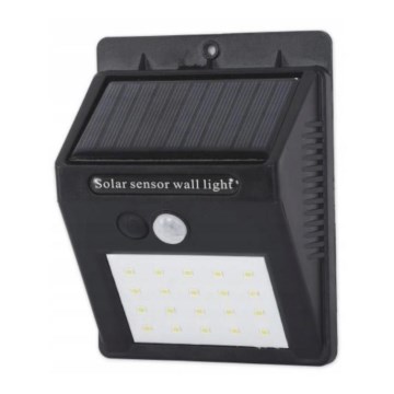 LED solarno zidno svjetlo sa senzorom LED/0,55W/3,7V 1200 mAh IP65