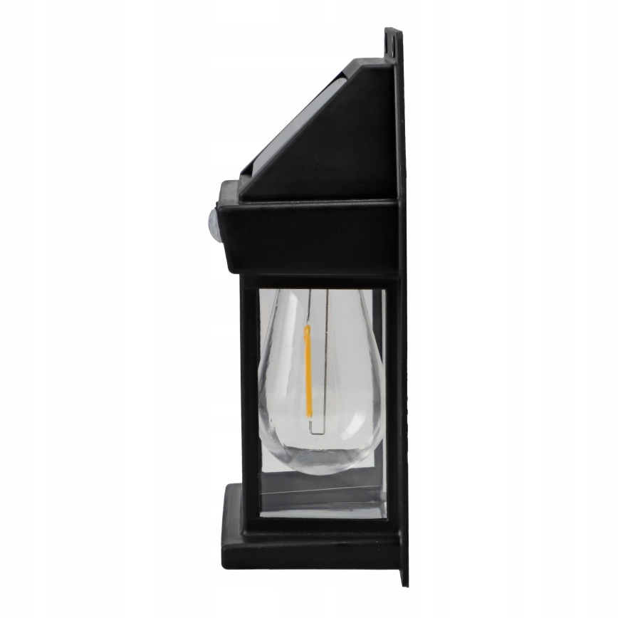 LED solarno zidno svjetlo sa senzorom LED/3,7V 600 mAh IP44 crno