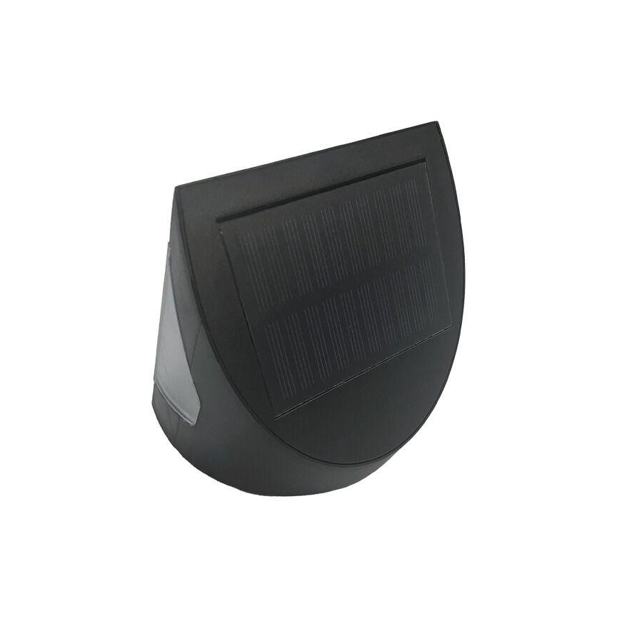 LED solarna zidna svjetiljka sa senzorom LED/3W/3,7V 3000/4000K 1200 mAh IP54 crna