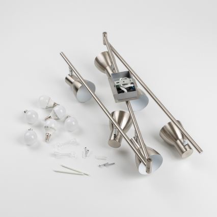 LED spot svjetiljka 6xE14/5W/230V matni krom