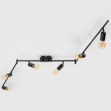 LED spot svjetiljka 6xE27/6,5W/230V crna