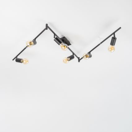 LED spot svjetiljka 6xE27/6,5W/230V crna