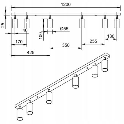 LED spot svjetiljka ANGIE 6xGU10/6W/230V bijela