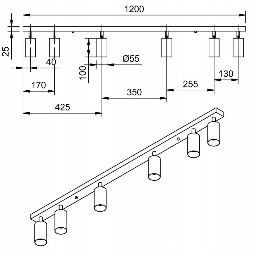 LED spot svjetiljka ANGIE 6xGU10/6W/230V bijela