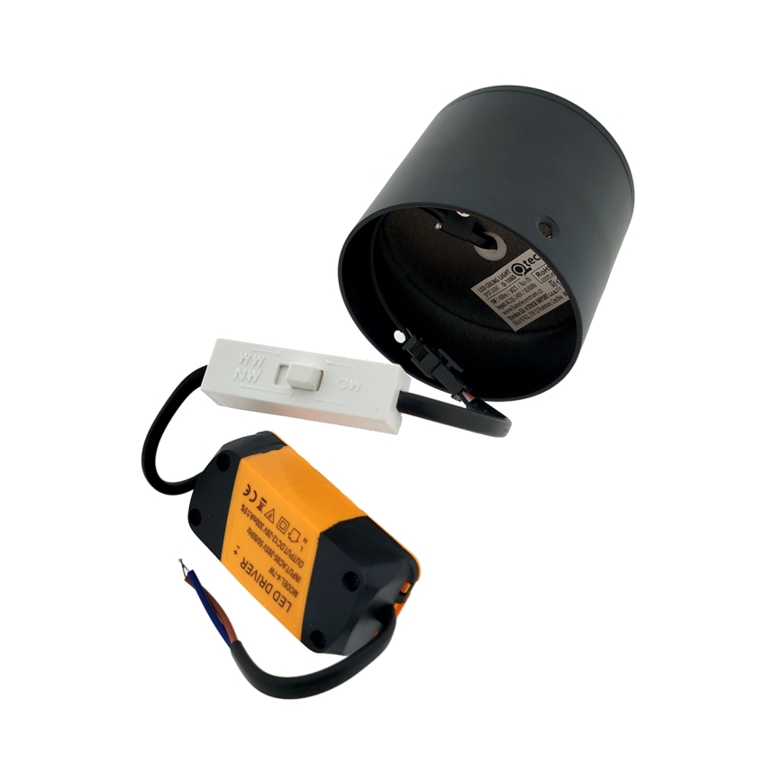 LED spot svjetiljka LED/5W/230V 3000/4000/6400K Ø 7,5 cm crna