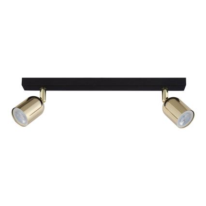 LED spot svjetiljka TOP 2xGU10/10W/230V crna/zlatna