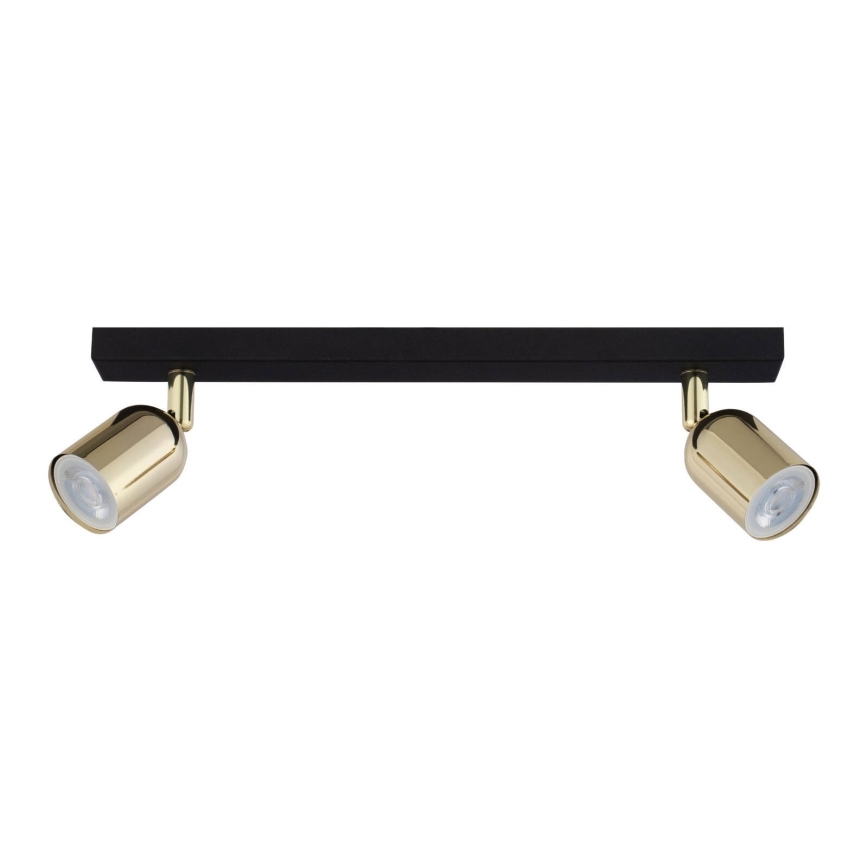 LED spot svjetiljka TOP 2xGU10/10W/230V crna/zlatna