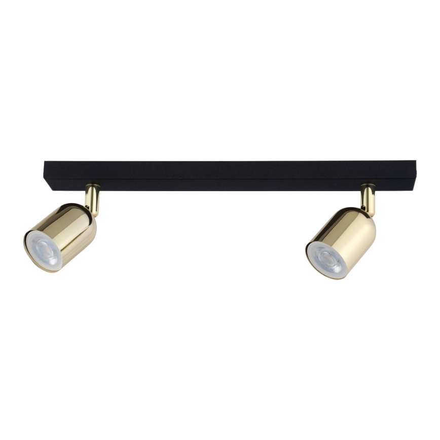 LED spot svjetiljka TOP 2xGU10/10W/230V crna/zlatna