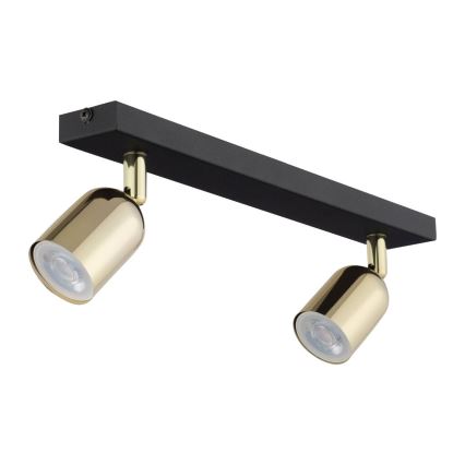 LED spot svjetiljka TOP 2xGU10/10W/230V crna/zlatna