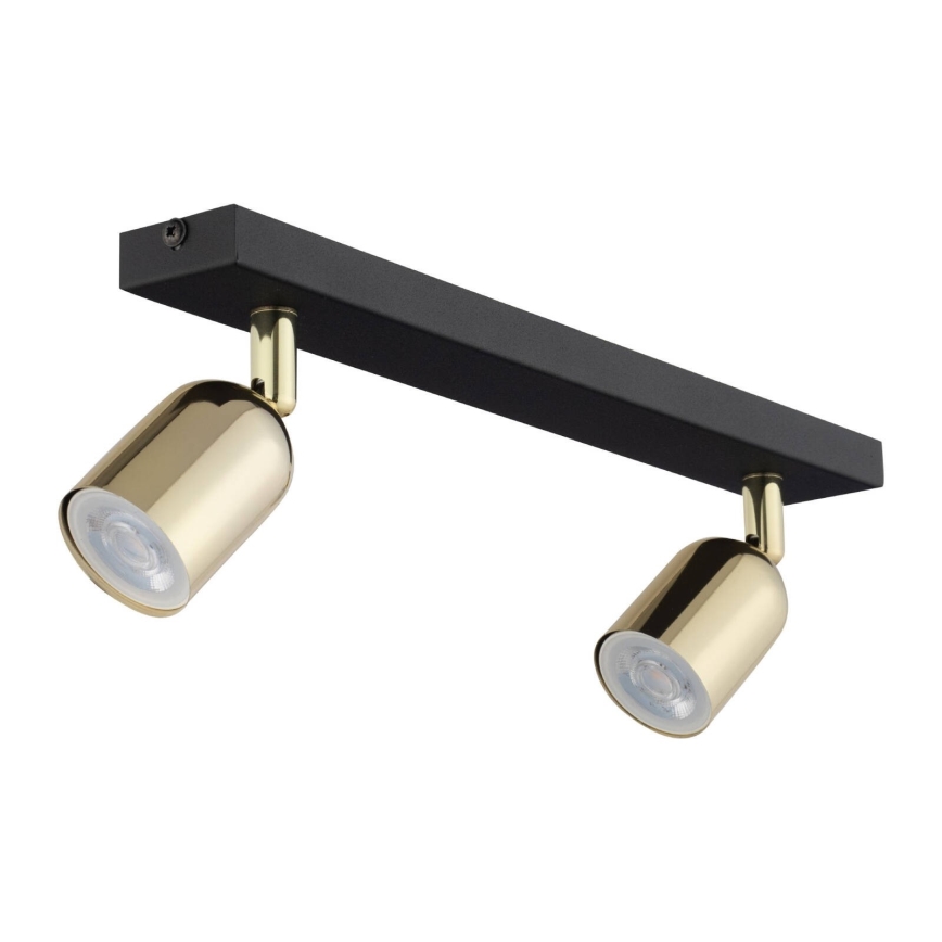 LED spot svjetiljka TOP 2xGU10/10W/230V crna/zlatna