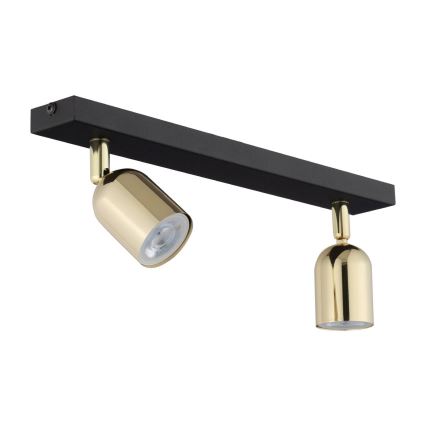 LED spot svjetiljka TOP 2xGU10/10W/230V crna/zlatna