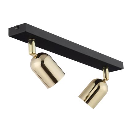 LED spot svjetiljka TOP 2xGU10/10W/230V crna/zlatna