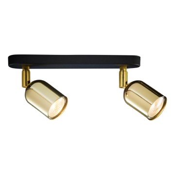 LED spot svjetiljka TOP 2xGU10/10W/230V crna/zlatna