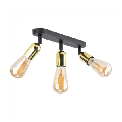LED spot svjetiljka TOP 3xE27/15W/230V crna/zlatna