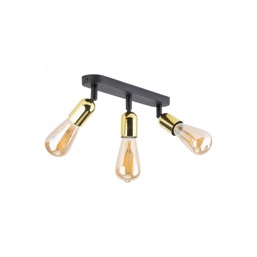LED spot svjetiljka TOP 3xE27/15W/230V crna/zlatna