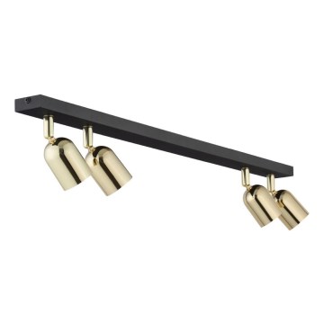 LED spot svjetiljka TOP 4xGU10/10W/230V crna/zlatna