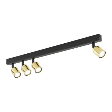 LED spot svjetiljka TOP 4xGU10/10W/230V crna/zlatna
