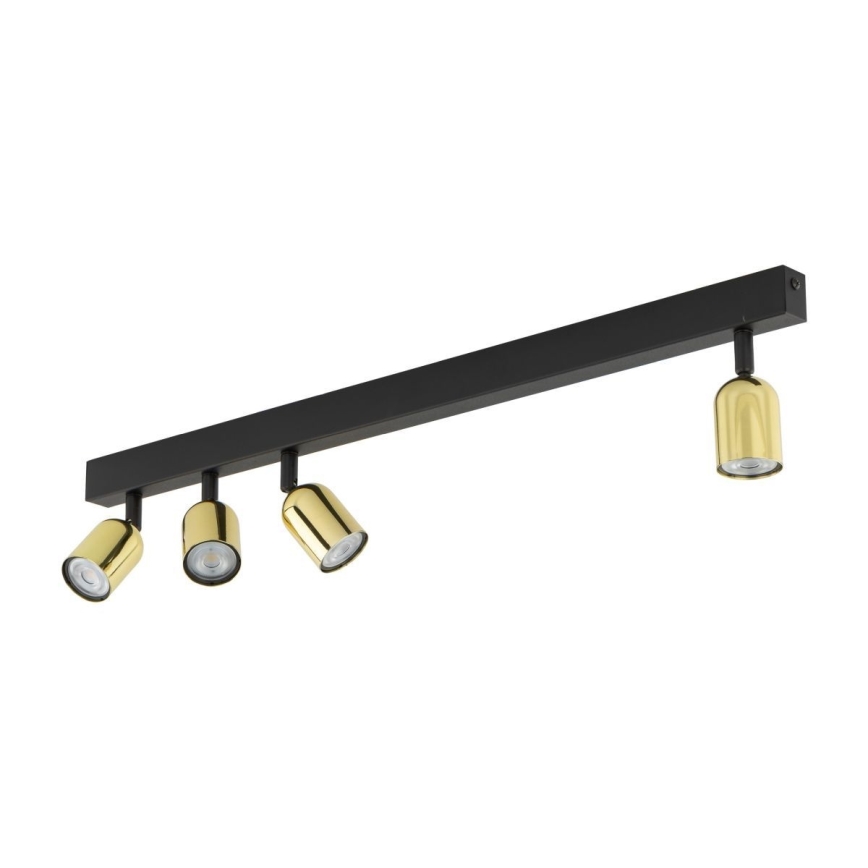 LED spot svjetiljka TOP 4xGU10/10W/230V crna/zlatna