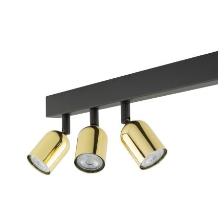 LED spot svjetiljka TOP 4xGU10/10W/230V crna/zlatna