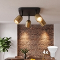 LED spot svjetiljka TOP 4xGU10/10W/230V zlatna/crna