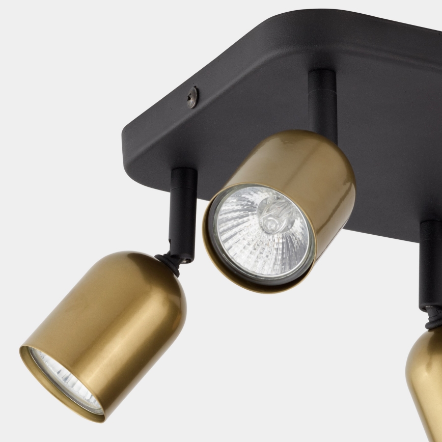LED spot svjetiljka TOP 4xGU10/10W/230V zlatna/crna