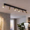 LED spot svjetiljka TOP 6xGU10/10W/230V crna/zlatna