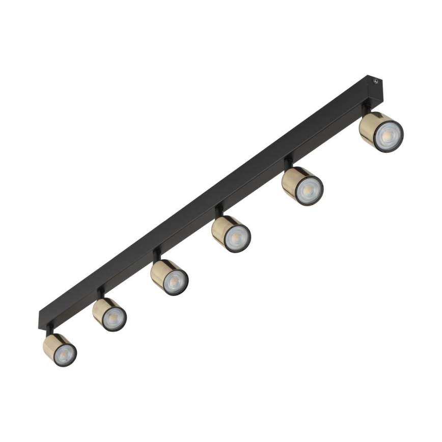 LED spot svjetiljka TOP 6xGU10/10W/230V crna/zlatna