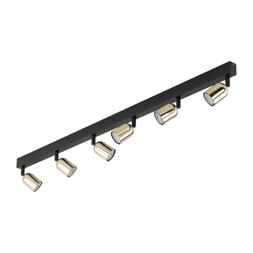 LED spot svjetiljka TOP 6xGU10/10W/230V crna/zlatna