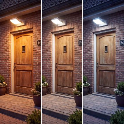 LED Prigušiva vanjska zidna svjetiljka LED/12/18/24W/230V 3000/4000/6500K IP54 bijela