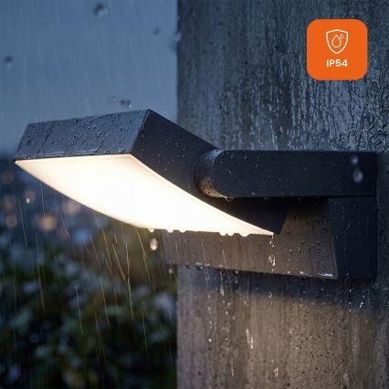 LED Prigušivo vanjsko zidno svjetlo LED/12/18/24W/230V 3000/4000/6500K IP54 crna