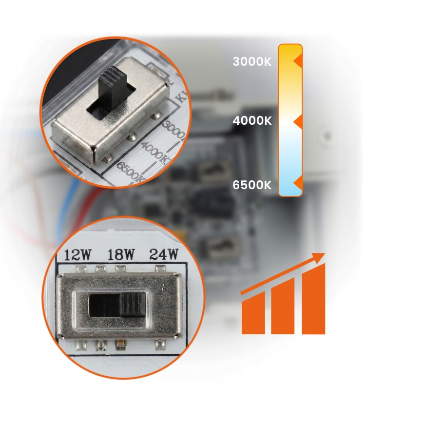 LED Prigušivo vanjsko zidno svjetlo LED/12/18/24W/230V 3000/4000/6500K IP54 crna