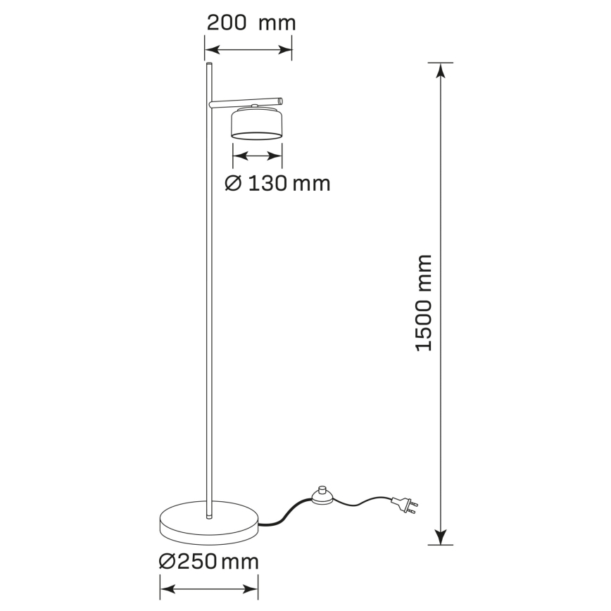 LED stojeća lampa OFELIA 1xGX53/6W/230V crna/zadimljena