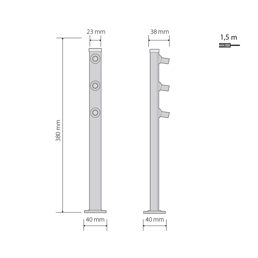 LED Stojeća lampa PICCO 3xLED/5,4W/500mA