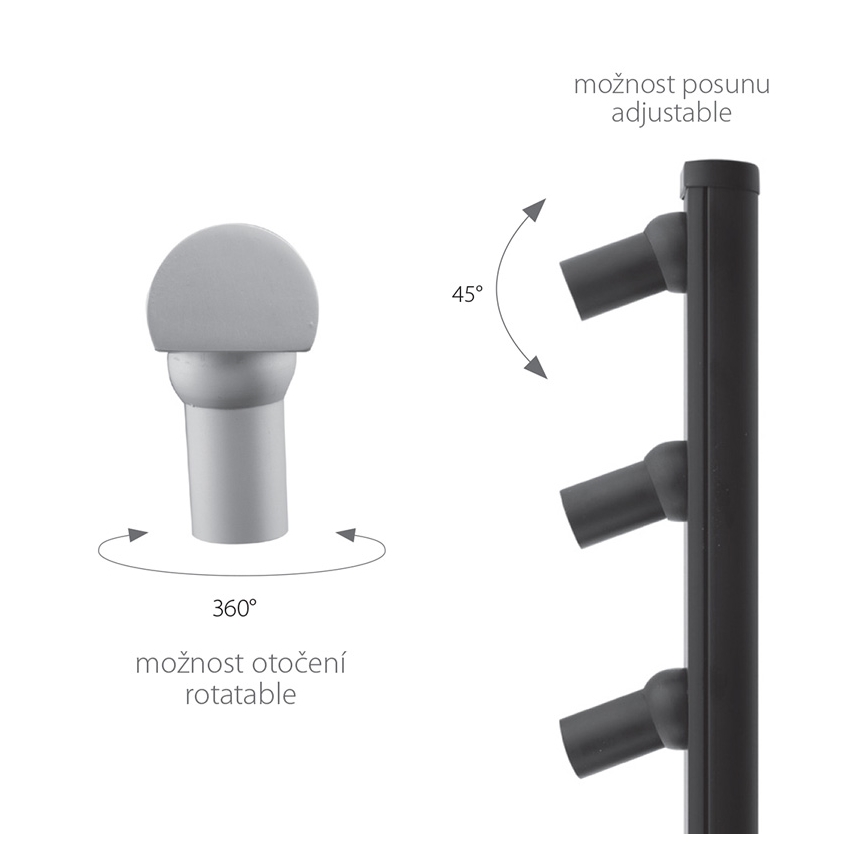 LED Stojeća lampa PICCO 3xLED/5,4W/500mA