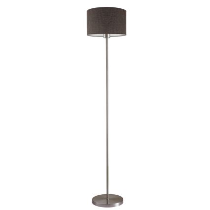 LED stojeća lampa TUNJA 1xE27/20W/230V Ø 30 cm matni krom/smeđa