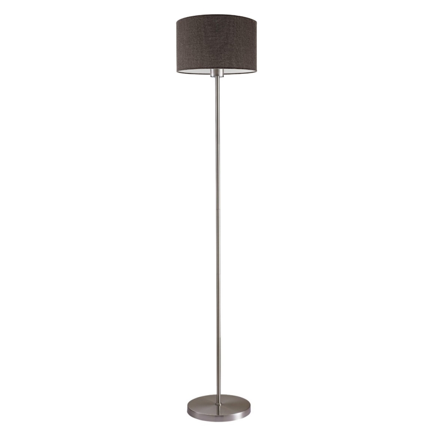 LED stojeća lampa TUNJA 1xE27/20W/230V Ø 30 cm matni krom/smeđa