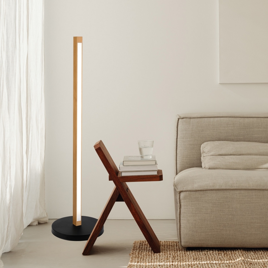 LED Stojeća lampa VERDE LED/18W/230V 3000K hrast/crna