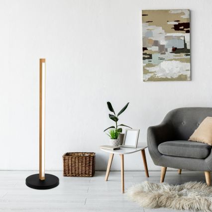 LED Stojeća lampa VERDE LED/18W/230V 3000K hrast/crna